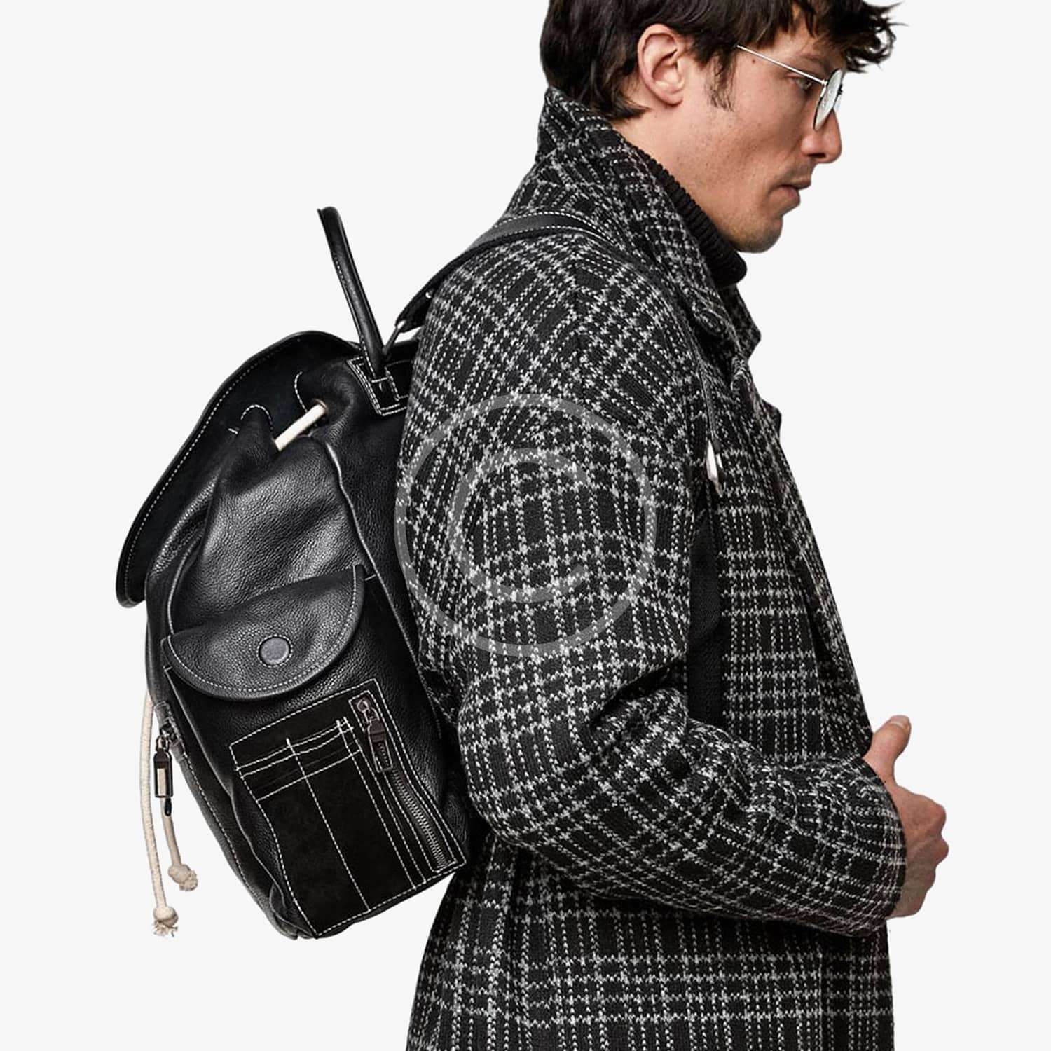 Stylish black backpack