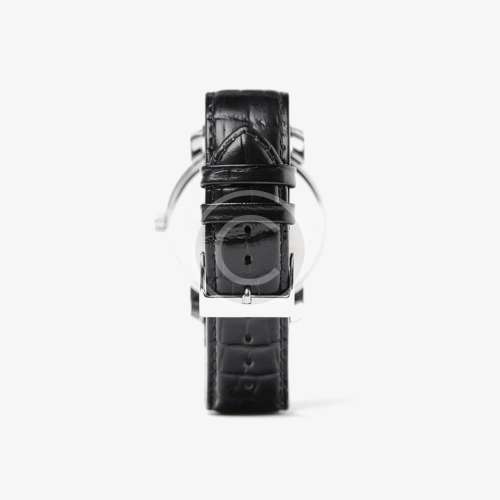 Black leather watch band