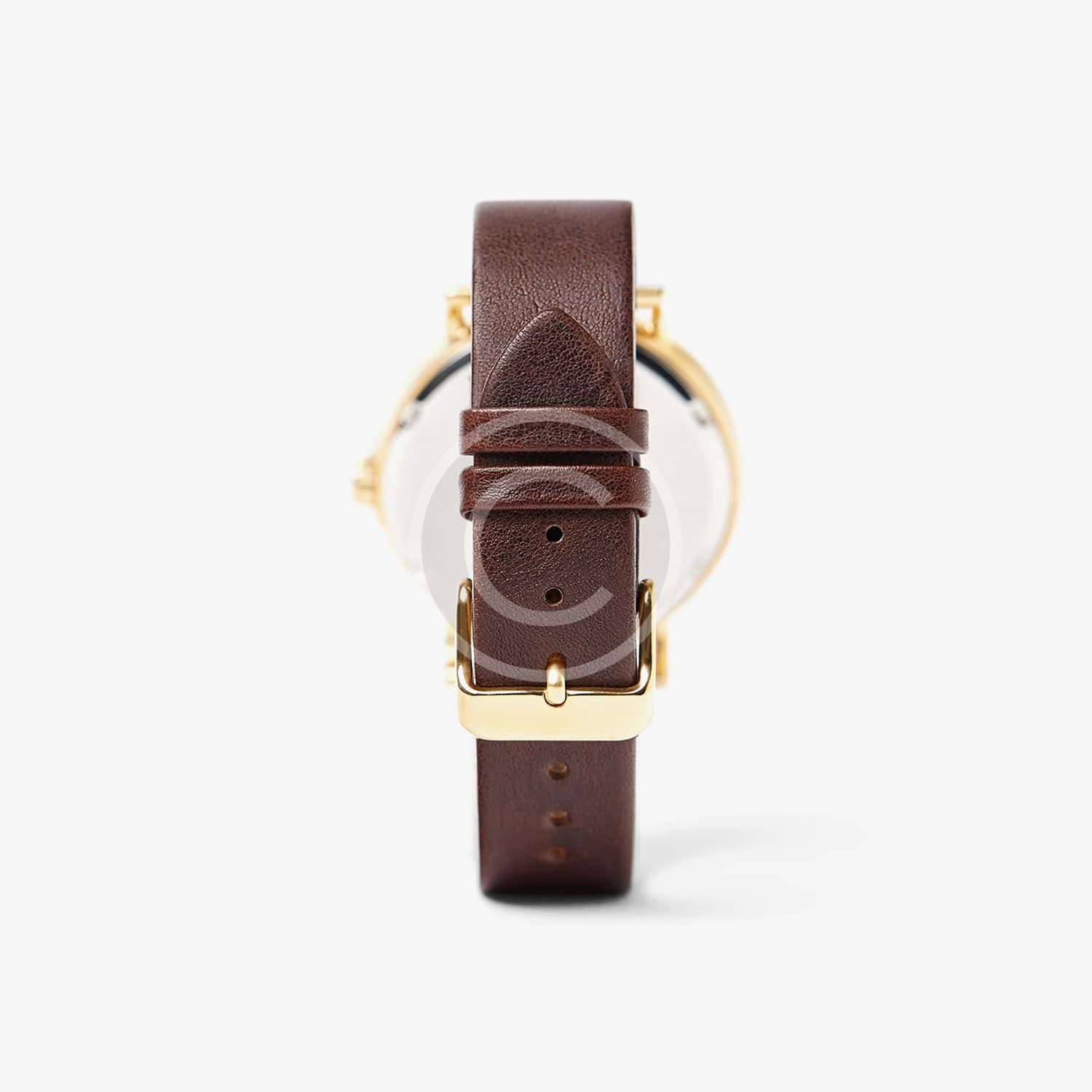 Brown leather watch band