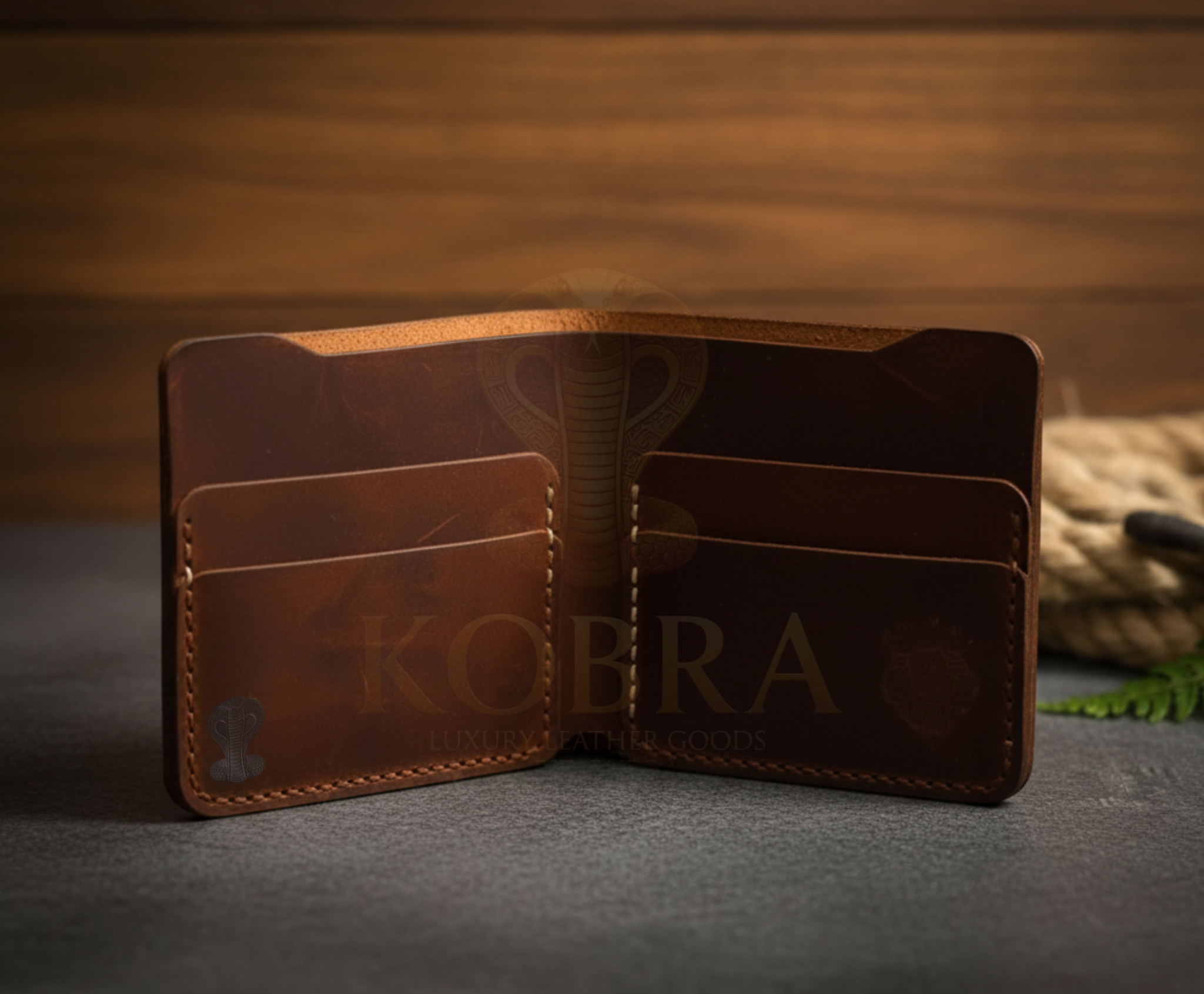 Natural Leather Classic Wallet - Image 3